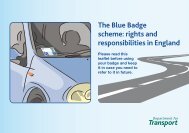 The Blue Badge scheme: rights and responsibilities in England