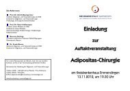 Einladung Adipositas-Chirurgie - Kreiskrankenhaus Emmendingen