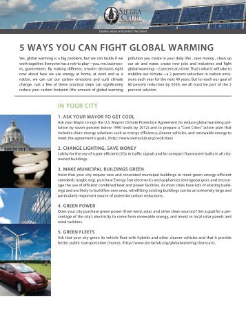 5 WAYS YOU CAN FIGHT GLOBAL WARMING - NC Project Green