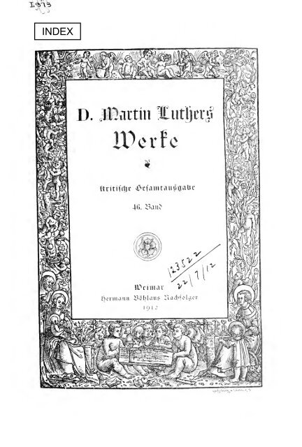 Reihenpredigten über Johannes 16 (1533/34 ... - Maarten Luther