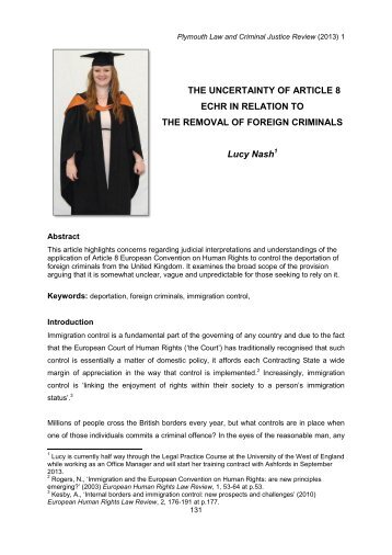 THE UNCERTAINTY OF ARTICLE 8 ECHR IN RELATION TO THE ...