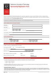 Sponsorship Registration form - International Students - Swinburne ...