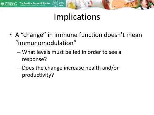 Douglas Korver, Implications of Changing Immune Function ...