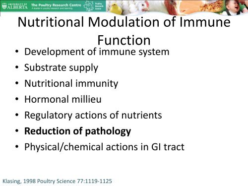 Douglas Korver, Implications of Changing Immune Function ...