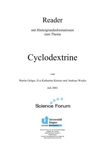 Cyclodextrine - Science Forum an der Universität Siegen