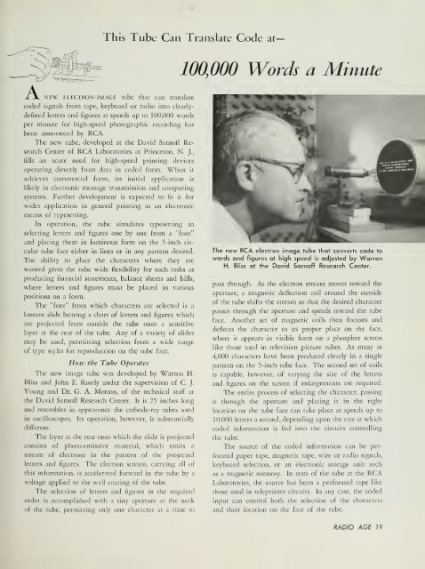 Radio Age - 1955, April - 36 Pages, 2.8 MB, .PDF - VacuumTubeEra