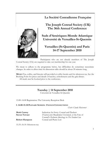 The 32nd Annual Conference - Joseph Conrad Society