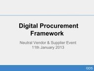 Digital Procurement Framework - Government Procurement Service