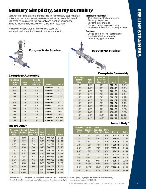 Components Catalog - Sani-Matic, Inc.