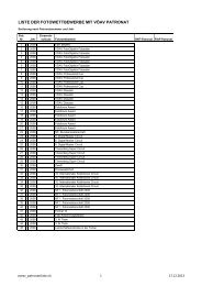 liste der fotowettbewerbe mit vÃ¶av patronat - beim VÃAV