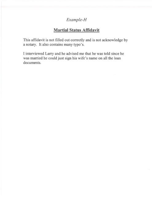 Marital Status Affidavit Example pdf