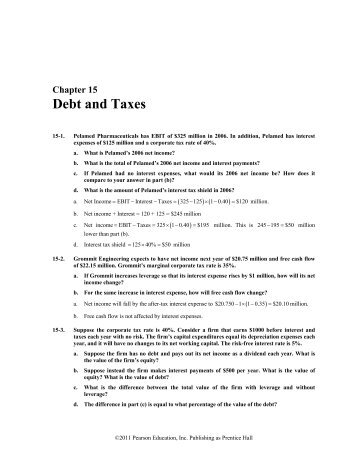Chapter 15 Debt And Taxes - Tamu.edu