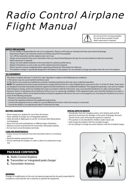 Radio Control Airplane Flight Manual - High Definition Radio Control