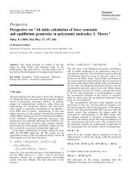 Ab initio calculation of force constants and equilibrium geometries in ...