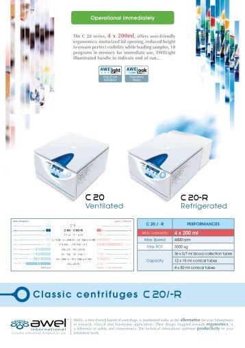 Classic centrifuges - INTEGRA Biosciences