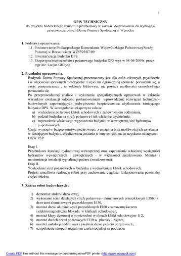 opis techniczny zabezpieczenia ppoÅ¼ WYSOCK.pdf