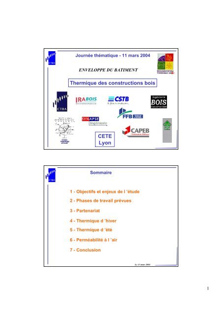 Thermique des constructions bois CETE Lyon - Prebat