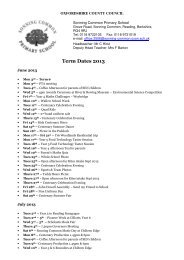 June and July 2013 Calendar-of-events - Sonning Common Primary ...