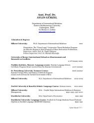 Asst. Prof. Dr. AYLIN GÃRZEL - Department of Political Science and ...