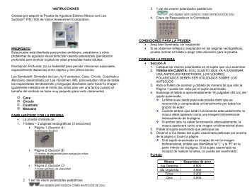 INSTRUCCIONES Gracias por adquirir la Prueba de Agudeza ...