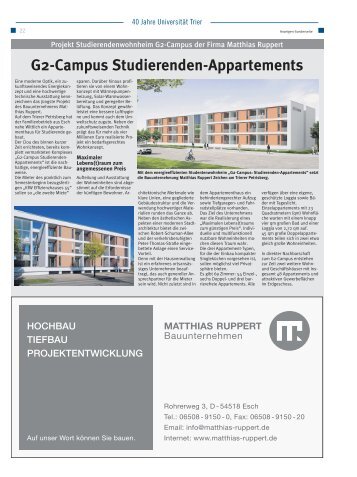 G2-Campus Studierenden-Appartements - Matthias Ruppert GmbH ...