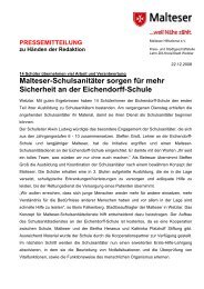 Malteser-Schulsanitäter sorgen für mehr ... - Malteser Wetzlar