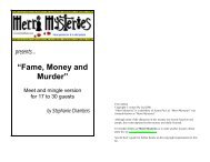 “Fame, Money and Murder” - Merri Mysteries
