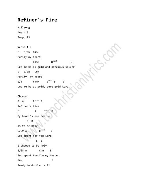 Lyrics and chords