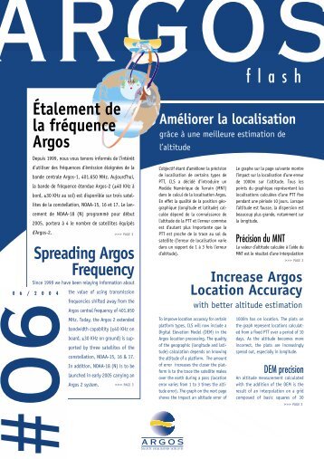 Spreading Argos Frequency flash Ãtalement de la frÃ©quence Argos