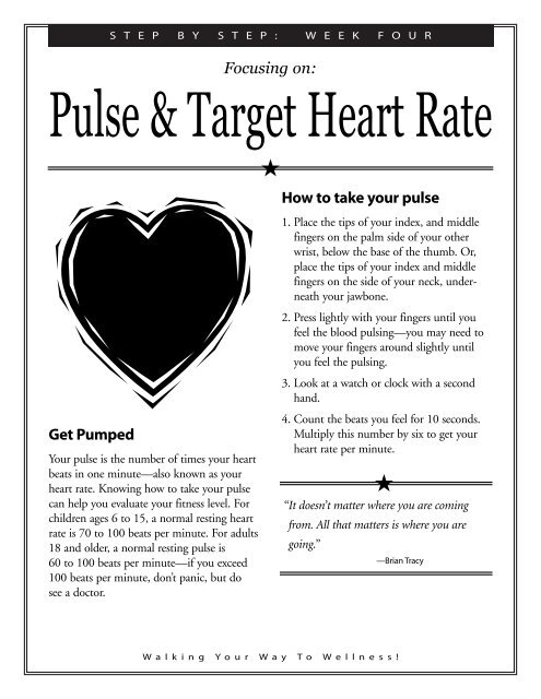 Target Heart Example Pulse & Target Heart Rate