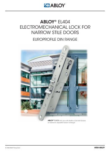 abloyÂ® el404 electromechanical lock for narrow ... - Who-sells-it.com