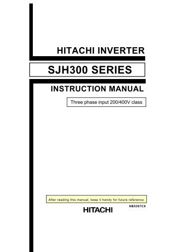 SJH300 Series Instruction Manual Supplement NB5397CX