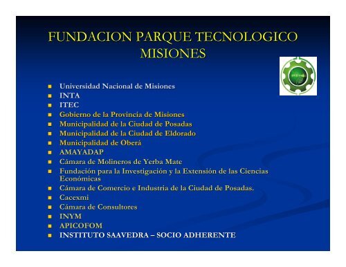 parque tecnologico misiones - Honorable Senado de la NaciÃ³n