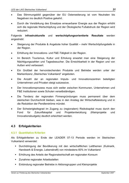 Entwicklungsplan Steirisches Vulkanland - Raumplanung Steiermark