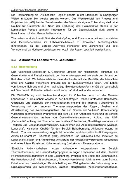 Entwicklungsplan Steirisches Vulkanland - Raumplanung Steiermark
