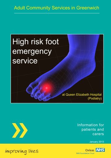 High risk foot emergency service - Oxleas NHS Foundation Trust