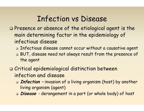 Epidemiology of Disease