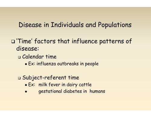 Epidemiology of Disease