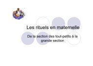 Les rituels en maternelle