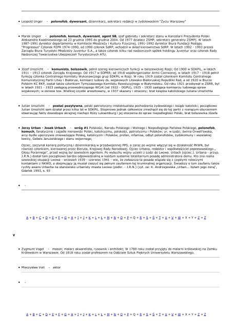 Lista żydów w zniewalanej Polsce - echo CHRYSTUSA KRÓLA