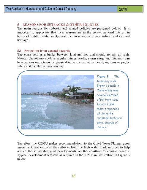 Applicant's Handbook and Guide to Coastal Planning in Barbados