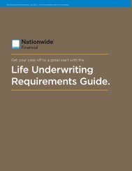 Life Underwriting Requirements Guide. - Nationwide Financial