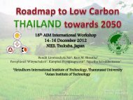 Thailand (1) Roadmap to Low Carbon Thailand towards 2050