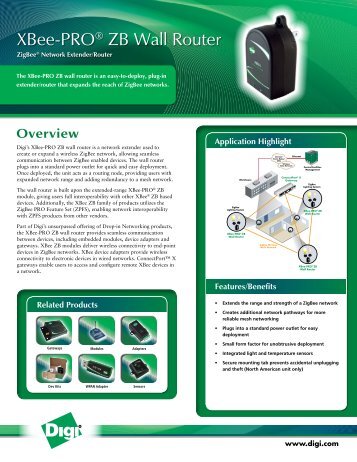XBee-PRO ZB Wall Router - Datasheet - Delmation