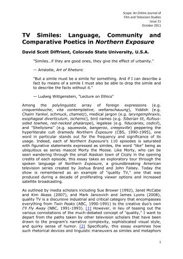 TV Similes: Language, Community and Comparative ... - Scope