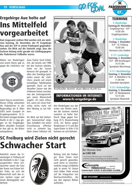 STADIONZEITUNG 7 - SC Paderborn 07