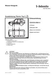 Wasser-Heizgerät Zusatzheizung Thermo Top C ... - RAV4FAQ