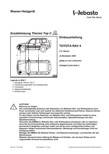 Wasser-Heizgerät Zusatzheizung Thermo Top C ... - RAV4FAQ