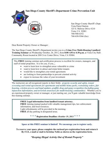 print a form - San Diego County Sheriff's Department