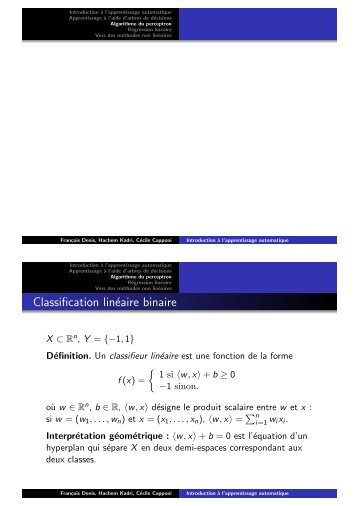 Introduction Ã  l'apprentissage automatique